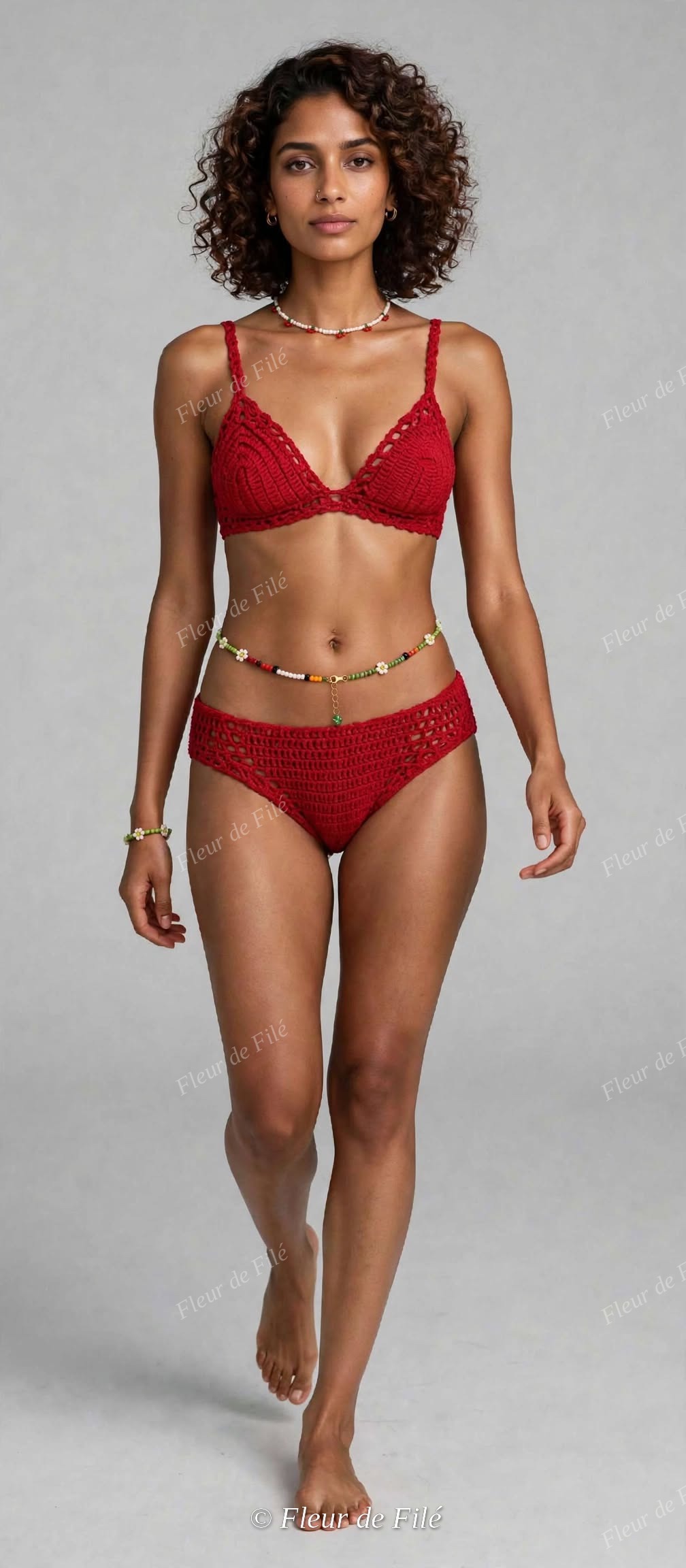 Red Crochet Bikini Set - Scarlet