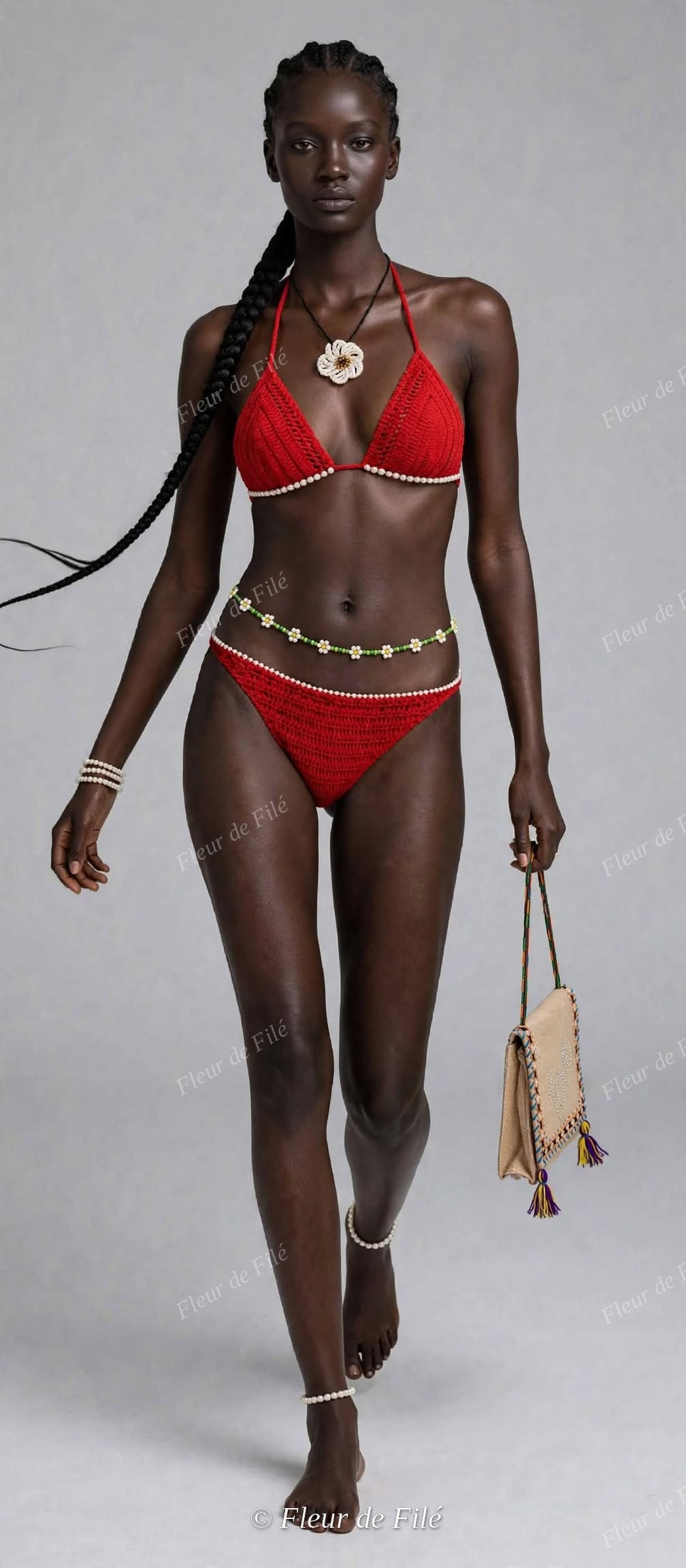 Red Crochet Bikini Set - Rouge Perle