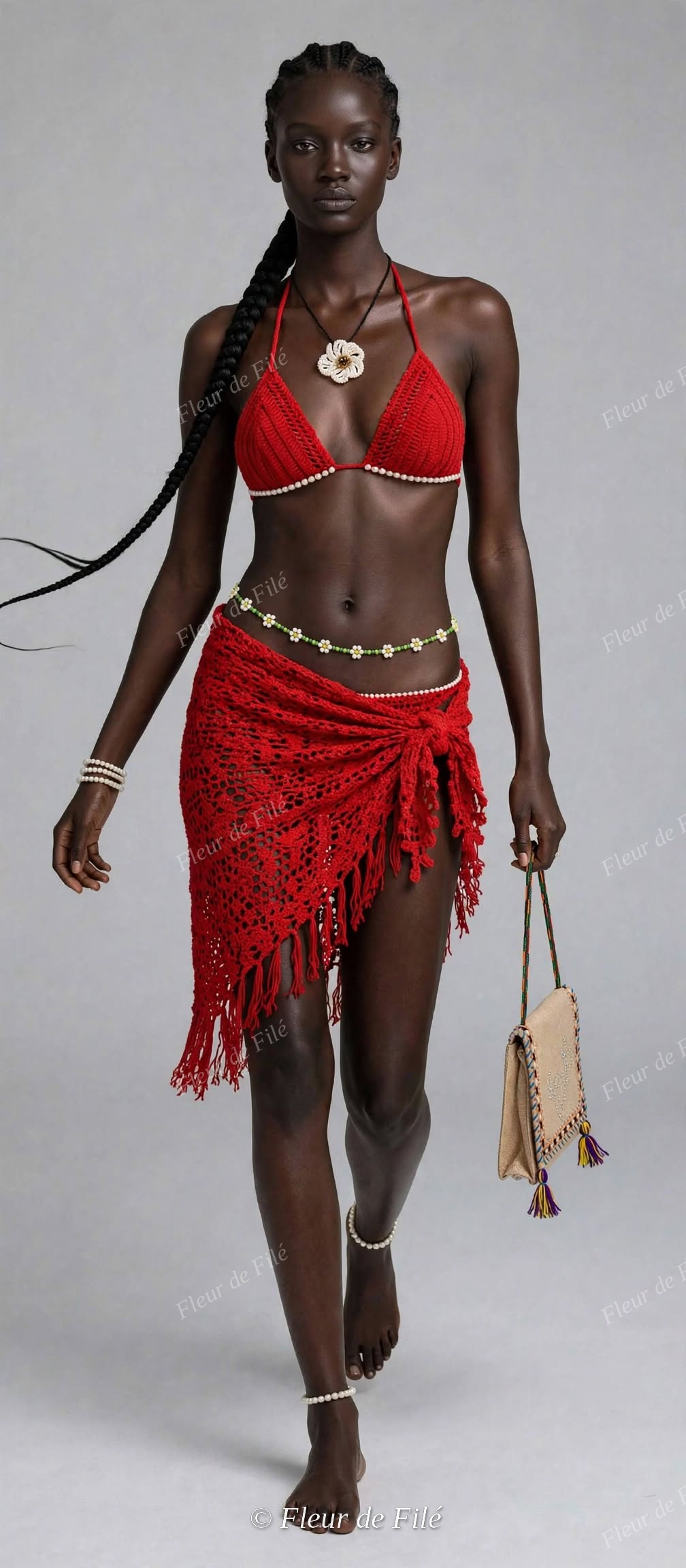 Red Crochet Bikini Set - Rouge Perle