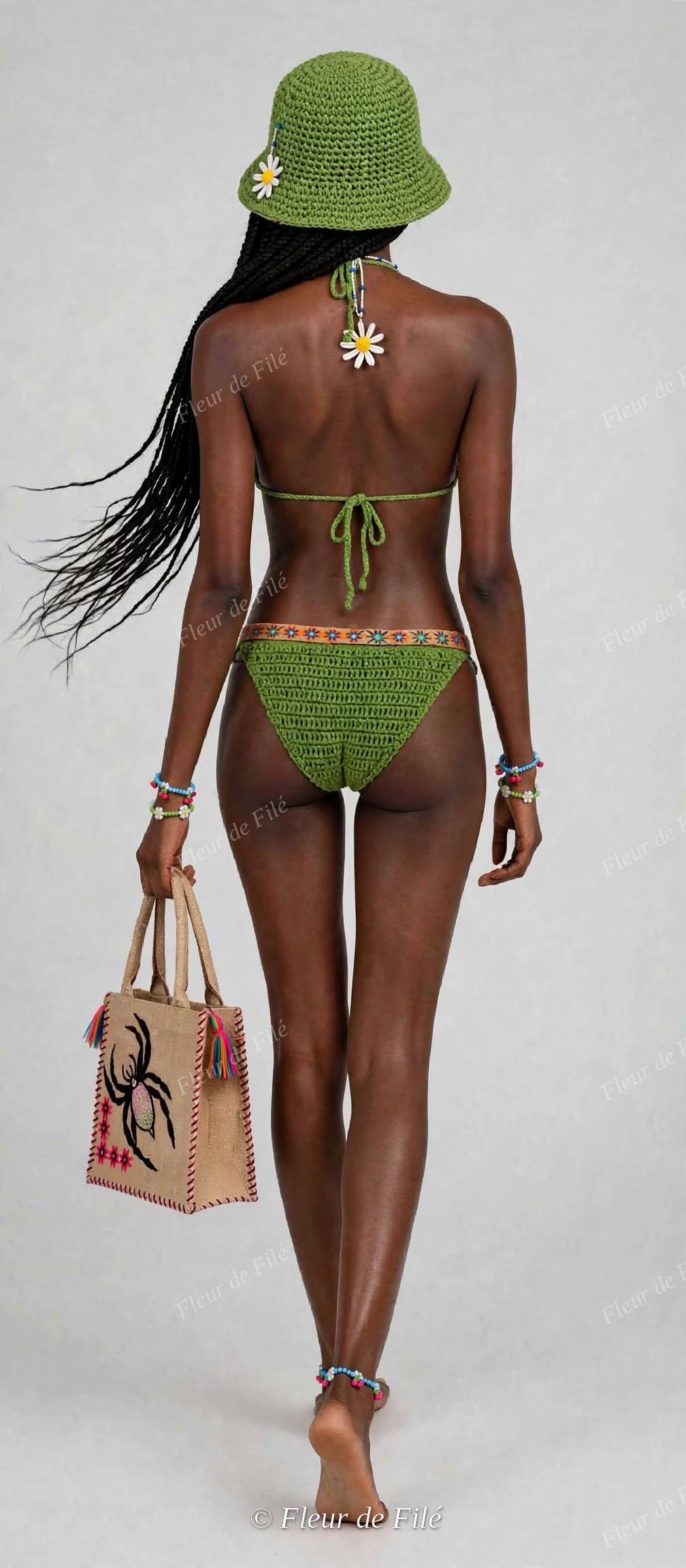 Green Crochet Bikini Set - Verde, plage